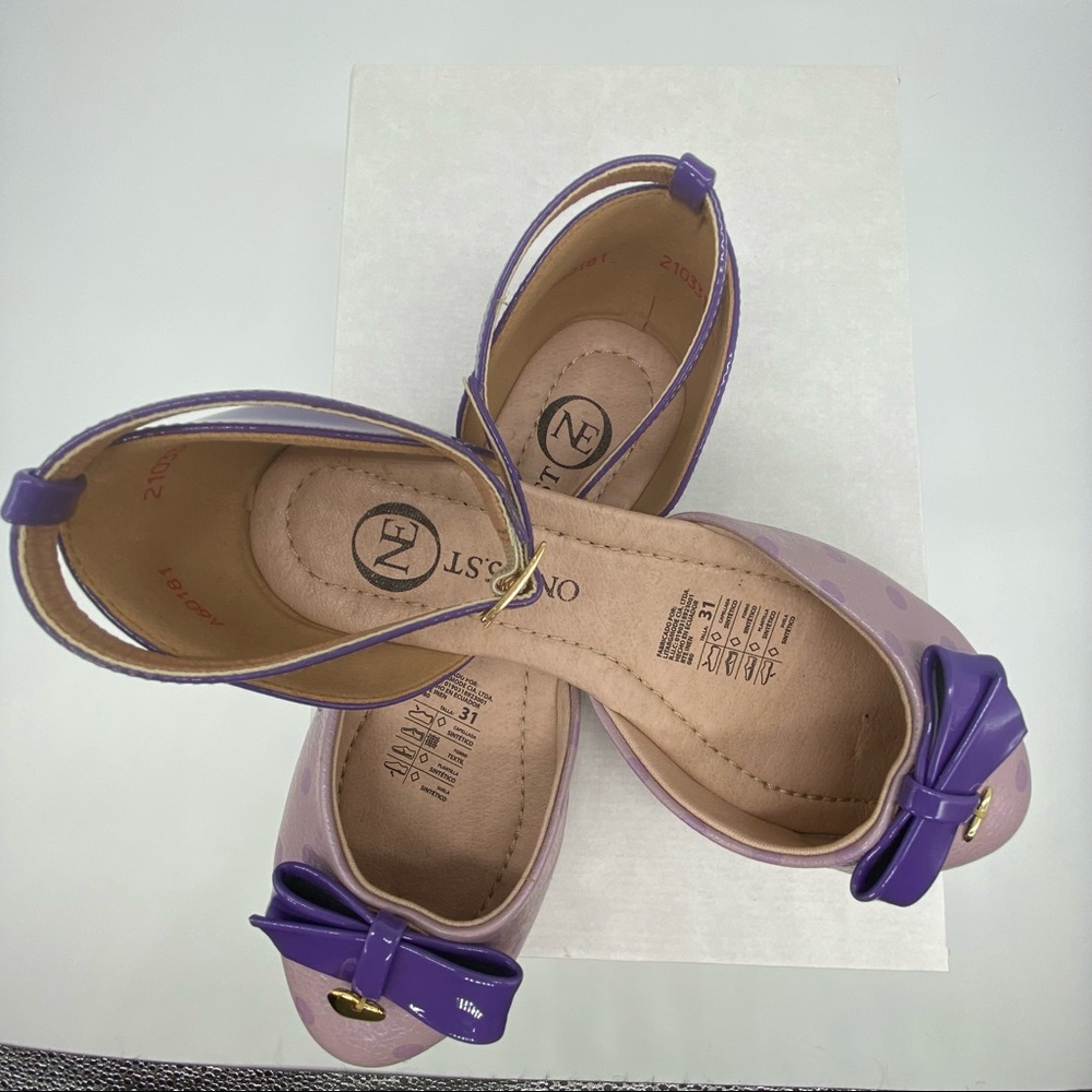 GIRLS Purple Mary Jane Shoes Size US13 UE31 - Picture 5 of 7